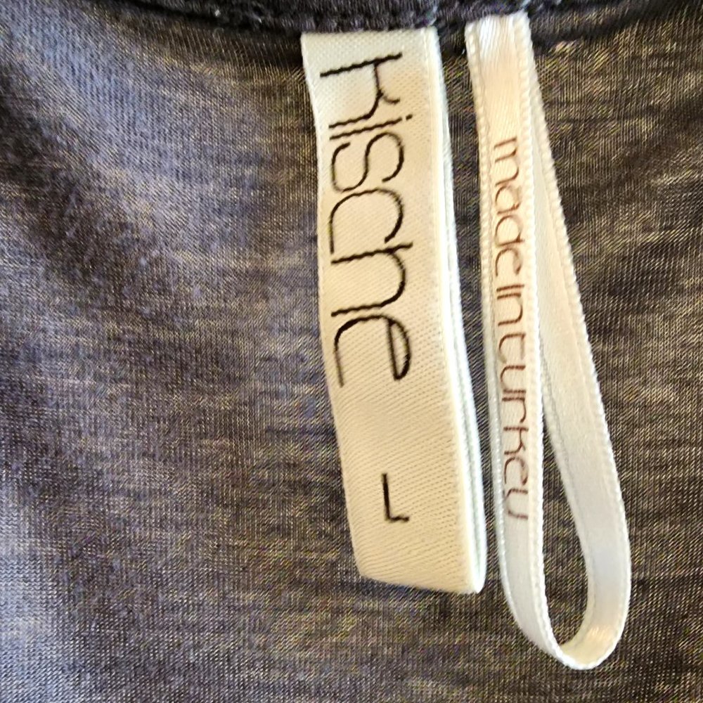 Kische Gray Sequin Beaded Dressy Soft Lightweight LARGE Tank Top Shirt - Picture 7 of 10